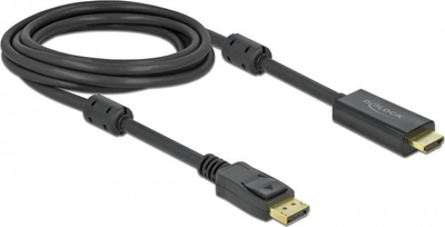 Kabllo Delock DisplayPort me HDMI, 3m, e zezë