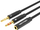 Adapter audio Vention, 3.5mm AUX, 1 femër në 2 meshkuj, i zi