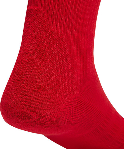 Çorape sportive adidas Football Cushioned Performance Crew JW3435, të jastëkuara, gjatësi deri në mes të kërcirit, të bardha