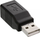 Adapter USB InLine 33443, USB A mashkull në USB B femër, i zi