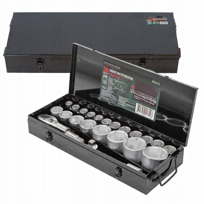 Set çelësa tubularë Rockforce RF-68263-5, 26 pjesë, Cr-V, kuti metalike