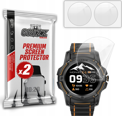 Folie mbrojtëse për orë Grizz Hammer Watch Plus, ceramic film, set 2 copë, transparente