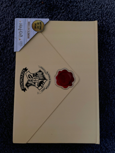 Bllok shënimesh Harry Potter Envelope, dizajn letër pranimi Hogwarts, krem
