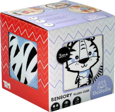 Kub lodër pelushi TM Toys GaGaGu, kub sensorik 10 cm, shumëngjyrësh