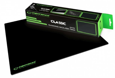 Mousepad Esperanza Classic Midi EGP102K, për gaming dhe punë, i zi