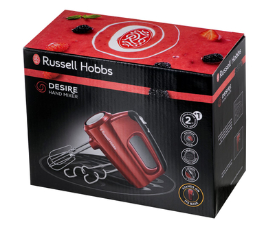 Mikser dore Russell Hobbs Desire 24670-56, 5 shpejtësi, funksion turbo, i kuq