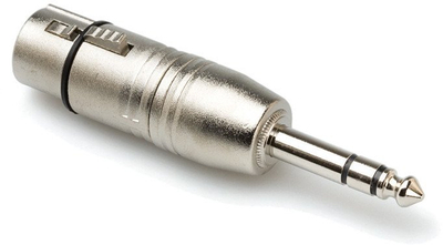 Adapter audio Hosa GXP143, XLR femër në 1/4" TRS, i argjendtë
