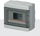 Kasetë shpërndarëse modulare Elettrocanali EC62008, 1x8 module, IP65, derë transparente gri