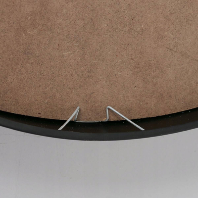 Orë muri Boltze Metal Hanging, Ø48cm, dekor druri, e zezë