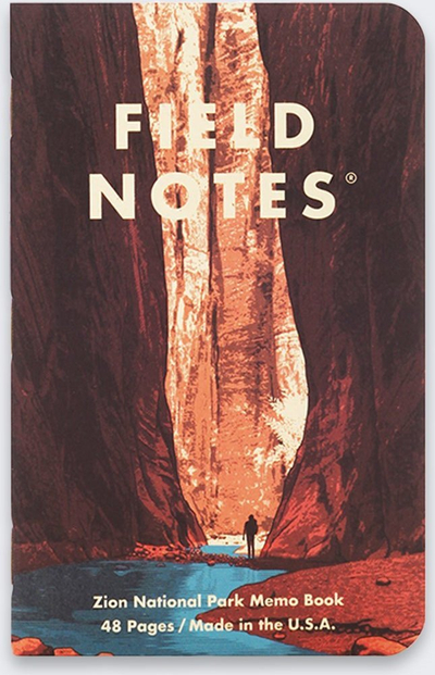 Сет џебни тетратки Field Notes National Parks, 3 парчиња, џебен формат, дизајн Yosemite Zion Acadia