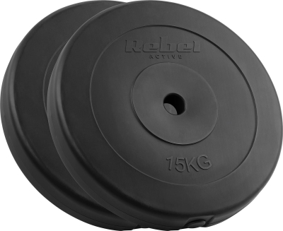 Set peshash Rebel Active, 2x15 kg, vrimë 31 mm, të zeza