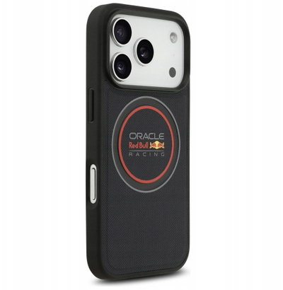 Mbulesë telefoni Red Bull Meshed Logo and Red Ring MagSafe për iPhone 17 Pro Max, TPU dhe lëkurë, MagSafe, blu navy