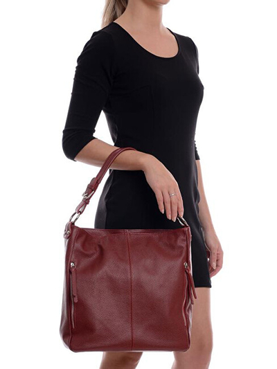 Çantë krahu Carla Ferreri AW20CF1657, e kuqe e errët