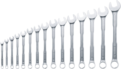 Сет комбинирани клучеви Bosch Home and Garden 1600A02Z9E, 15 парчиња, челик хром-ванадиум