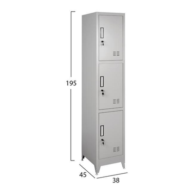 Dollap  metalik 3 ndarje + çelës HM11130,