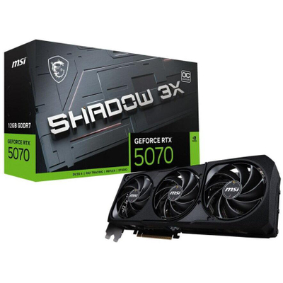 Karte grafike MSI GeForce RTX 5070 Shadow 3X OC, 12GB GDDR7, PCIe 5.0, e zezë