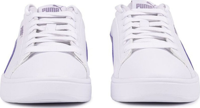 Atlete për goca Puma Rickie Classic W 394251 21, sintetike, të bardha me vjollcë