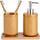 Set banjoje Ceramic Bamboo, 3 copë, qeramikë dhe bambu, ngjyrë camel