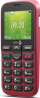 Telefoni Doro 1380, dual SIM, butona të mëdhenj, i kuq