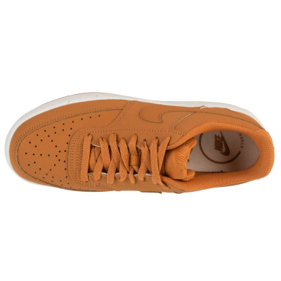 Патики Nike Court Vision Low, кожа, гумен ѓон, бела боја на жито