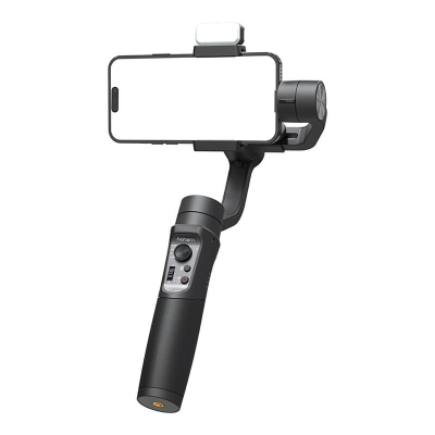 Stabilizues smartphone Hohem iSteady Mobile Plus Kit, 3 aksesh, me dritë LED, i zi