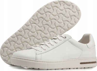 Atlete lëkure Birkenstock Bend, me shollë anatomike, të bardha