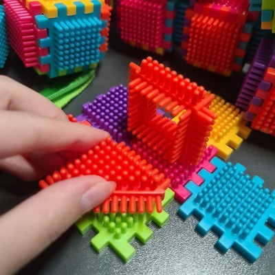 Lodër ndërtime Northix Building Blocks Hedgehog, 192 copa, shumëngjyrëshe