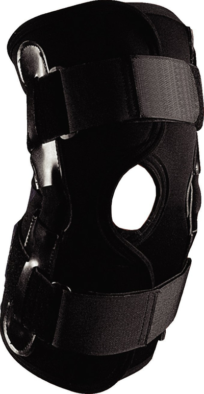 Држач за колено Allright Knee Support With Stabilizer, неопрен, со странични шини, црна