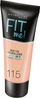 Fondatinë Maybelline Fit Me Matte Poreless 115 Ivory, e lëngshme, 30 ml
