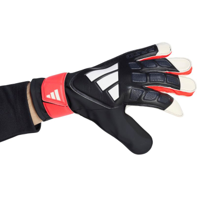 Doreza portjeri Adidas Predator GL TRN, Soft Grip, mbyllje elastike, të zeza me të kuqe