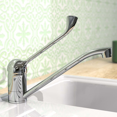 Rubinet kuzhine SCHÜTTE Sink Mixer, me një levë, me grykë që rrotullohet, krom
