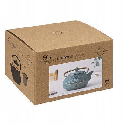 Чајник Jade, леано железо, 800 ml, со филтер, црн
