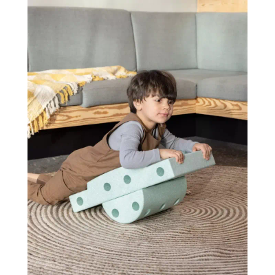 Set ndërtimi për fëmijë MODU Curiosity, set fillestar, për lojë aktive, ngjyrë mente dhe jeshile pylli