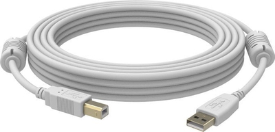 Kabllo USB Vision, USB 2.0 A në B, 5m, e bardhë