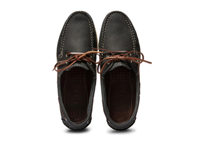 Mokasina meshkujsh TBS PHENIS, lëkurë, taban Technigrip, blu krem