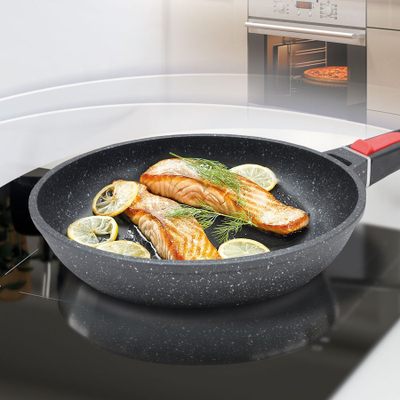 Tigan Maestro MR-4928, 28 cm, për induksion, dorezë e shkëputshme, gri