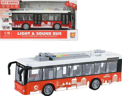 Autobus lodër Trifox Light and Sound, me drita edhe zëra, me bateri, i kuq