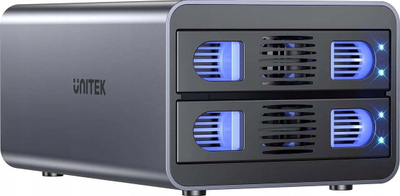 Kuti RAID për HDD Unitek, 2.5"/3.5", deri 40TB, USB C 10Gb/s, gri