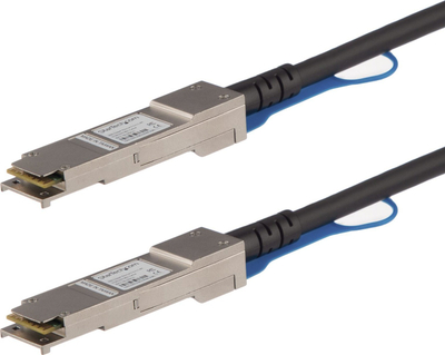 Kabllo DAC StarTech QFXQSFPDAC3M, 40G QSFP+, 3m, e zezë