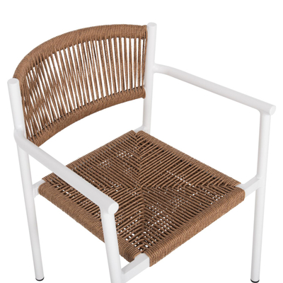 Karrige Ster prej alumini 55,5x53x78Hcm (HM5786.11), bardhë/ bezhë