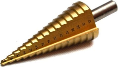 Frezë graduale GEKO, 4-32mm, 15 hapa, TiN, bisht 10mm