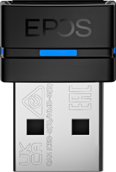 Adapter Bluetooth EPOS BTD 800a, USB, për kufje pa tela, i zi