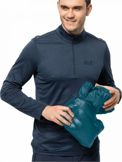 Xhaketë burri Jack Wolfskin Pack &amp; Go Down, puh, blu
