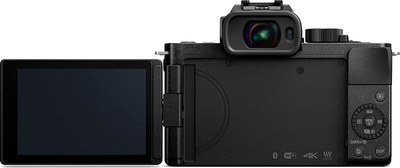 Aparat fotografik mirrorless Panasonic Lumix G100, 20.3MP, 4K, me dy objektiva 12-32mm dhe 35-100mm, i zi