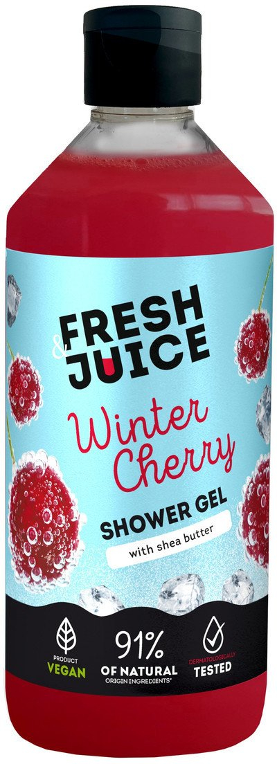 Xhel dushi Fresh Juice Winter Cherry, 473 ml, për çdo lloj lëkure