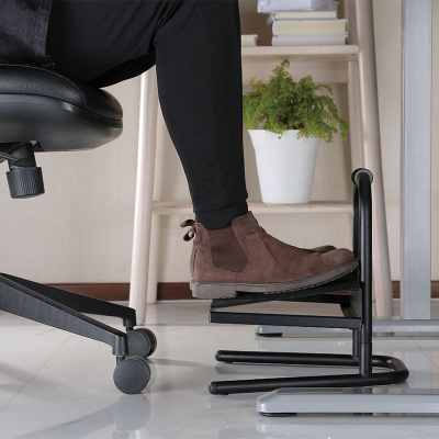 Mbajtëse këmbësh LogiLink Adjustable Footrest, e rregullueshme, konstruksion çeliku, e zezë