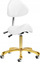 Karrige kozmetike Giovanni Stool 1004, rrotulluese, e bardhë gold