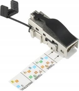 Fishe RJ45 Weidmuller IE-PS-RJ45-FH-BK, Cat6A, për instalim në fushë, metalik