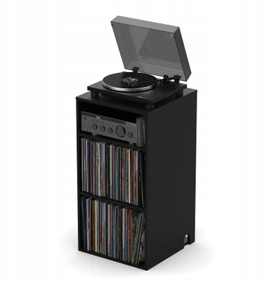 Rafti miksimit Glorious Modular Mix Rack 2021, për pajisje audio dhe vinyle, i zi