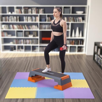 Shtresë për ushtrime One Fitness Puzzle, 9 pjesë, verdhë / kaltër / vjollcë 